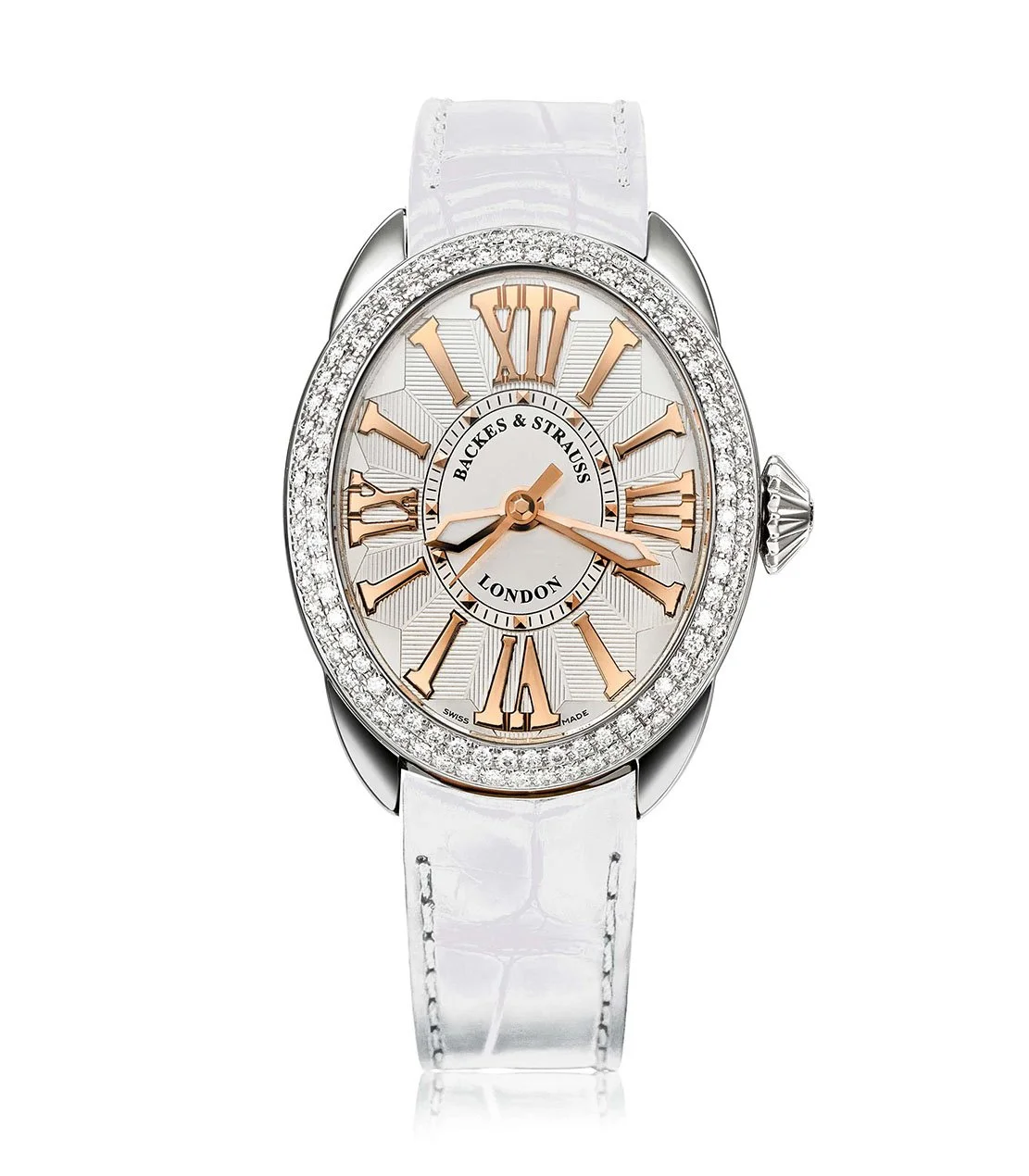 Regent Steel 32×38 mm Diamond Watch – Shop British Luxury